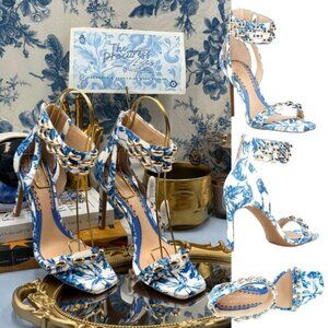 🆕 GIANNI BINI 🧿 x Shea Leigh Mills NWOB Carter Floral Print Strappy Sandal Sz7